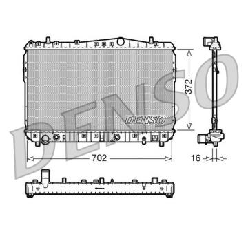 Chladič, chlazení motoru DENSO DRM15002