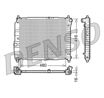 Chladič, chlazení motoru DENSO DRM15003