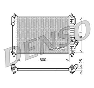 Chladič, chlazení motoru DENSO DRM15004