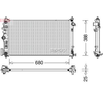 Chladič, chlazení motoru DENSO DRM15007