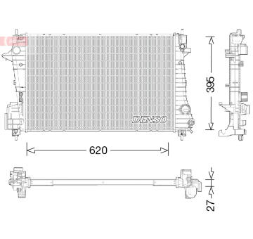 Chladič, chlazení motoru DENSO DRM15009