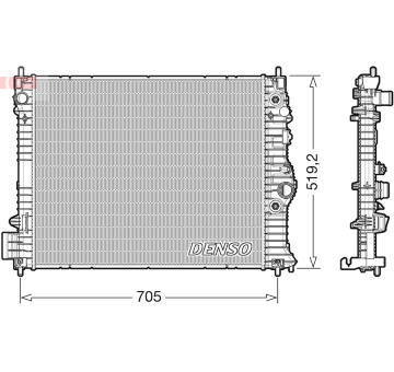Chladič, chlazení motoru DENSO DRM15012