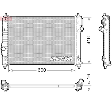 Chladič, chlazení motoru DENSO DRM15015