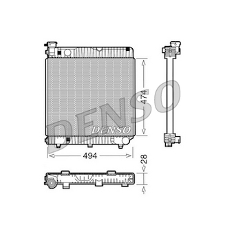 Chladič, chlazení motoru DENSO DRM17001