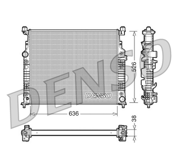 Chladič, chlazení motoru DENSO DRM17006