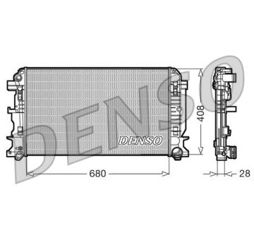 Chladič, chlazení motoru DENSO DRM17009