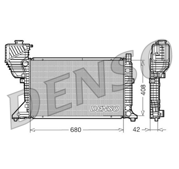 Chladič, chlazení motoru DENSO DRM17011