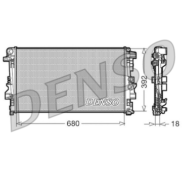 Chladič, chlazení motoru DENSO DRM17012