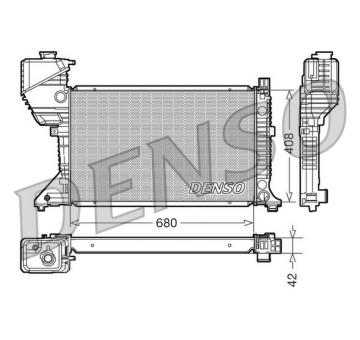 Chladič, chlazení motoru DENSO DRM17017