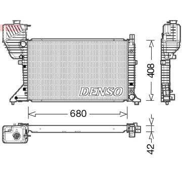 Chladič, chlazení motoru DENSO DRM17019