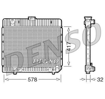 Chladič, chlazení motoru DENSO DRM17024