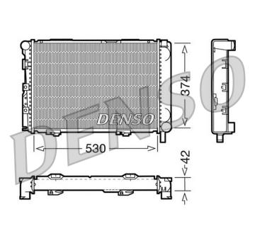 Chladič, chlazení motoru DENSO DRM17025