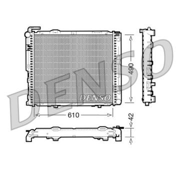 Chladič, chlazení motoru DENSO DRM17036