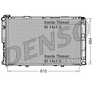 Chladič, chlazení motoru DENSO DRM17039