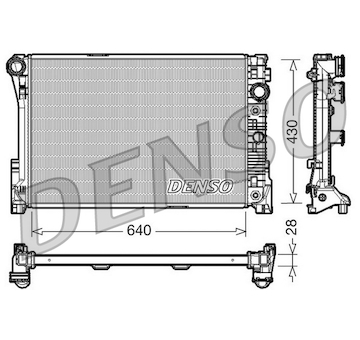 Chladič, chlazení motoru DENSO DRM17043