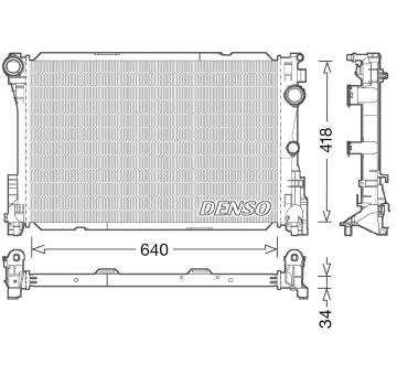 Chladič, chlazení motoru DENSO DRM17049