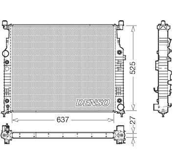 Chladič, chlazení motoru DENSO DRM17056