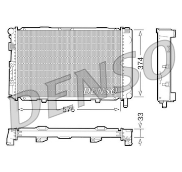 Chladič, chlazení motoru DENSO DRM17064