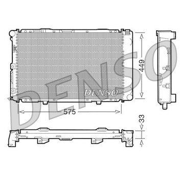 Chladič, chlazení motoru DENSO DRM17066