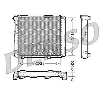Chladič, chlazení motoru DENSO DRM17068