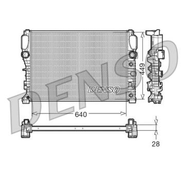 Chladič, chlazení motoru DENSO DRM17091