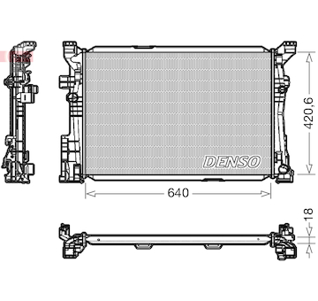 Chladič, chlazení motoru DENSO DRM17096