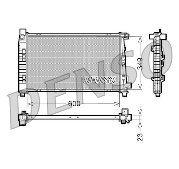 Chladič, chlazení motoru DENSO DRM17100