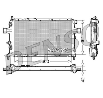 Chladič, chlazení motoru DENSO DRM20016