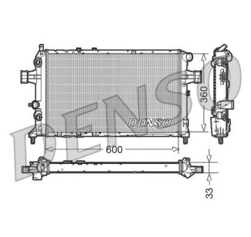 Chladič, chlazení motoru DENSO DRM20017