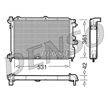 Chladič, chlazení motoru DENSO DRM20025