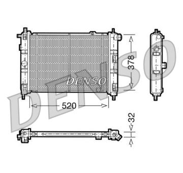 Chladič, chlazení motoru DENSO DRM20030