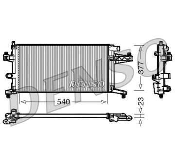 Chladič, chlazení motoru DENSO DRM20038