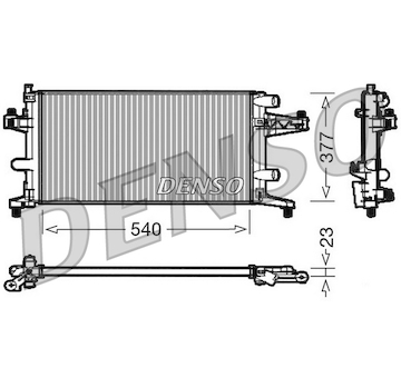 Chladič, chlazení motoru DENSO DRM20040