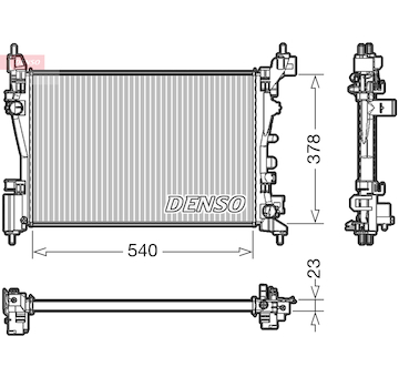 Chladič, chlazení motoru DENSO DRM20046