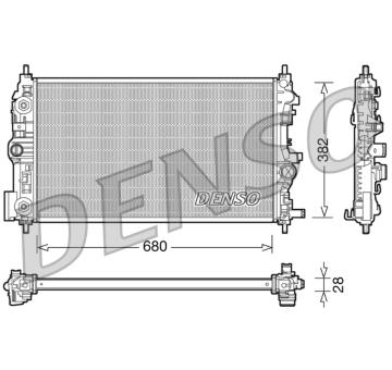 Chladič, chlazení motoru DENSO DRM20079