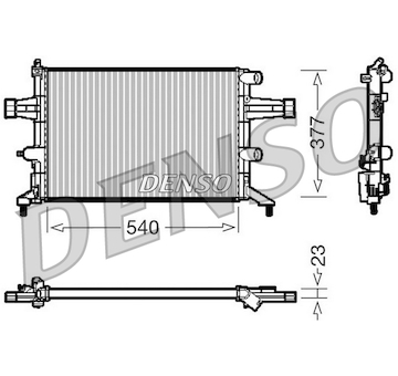 Chladič, chlazení motoru DENSO DRM20080