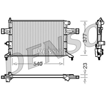 Chladič, chlazení motoru DENSO DRM20082