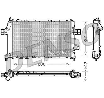 Chladič, chlazení motoru DENSO DRM20085