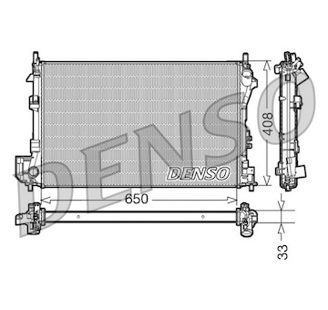 Chladič, chlazení motoru DENSO DRM20087