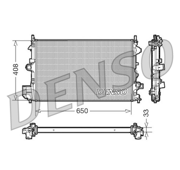 Chladič, chlazení motoru DENSO DRM20088