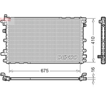 Chladič, chlazení motoru DENSO DRM20113
