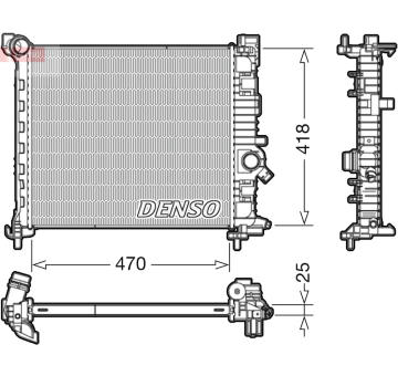 Chladič, chlazení motoru DENSO DRM20114