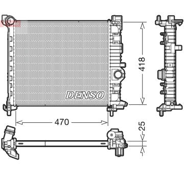 Chladič, chlazení motoru DENSO DRM20115