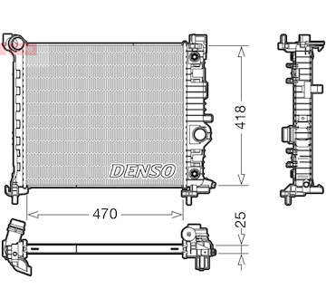 Chladič, chlazení motoru DENSO DRM20116