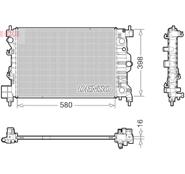 Chladič, chlazení motoru DENSO DRM20117