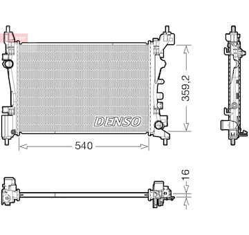 Chladič, chlazení motoru DENSO DRM20130