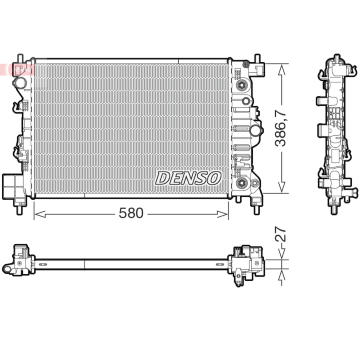 Chladič, chlazení motoru DENSO DRM20131