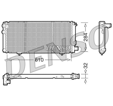 Chladič, chlazení motoru DENSO DRM21010