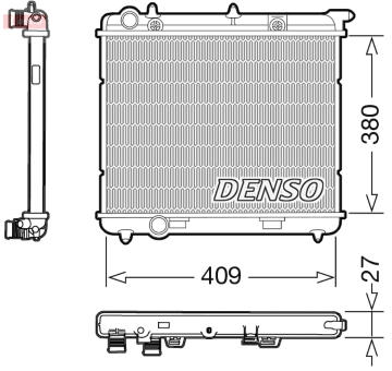 Chladič, chlazení motoru DENSO DRM21024