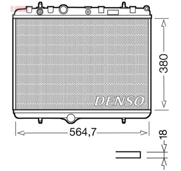 Chladič, chlazení motoru DENSO DRM21055